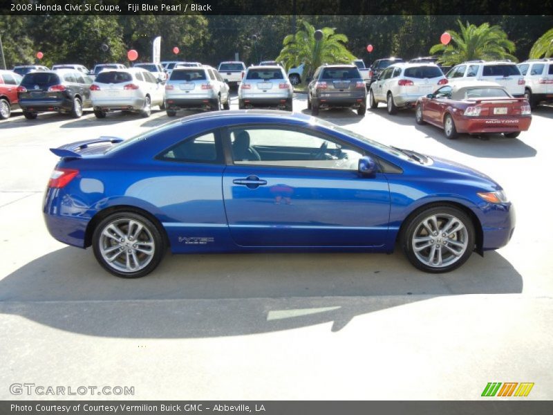 Fiji Blue Pearl / Black 2008 Honda Civic Si Coupe