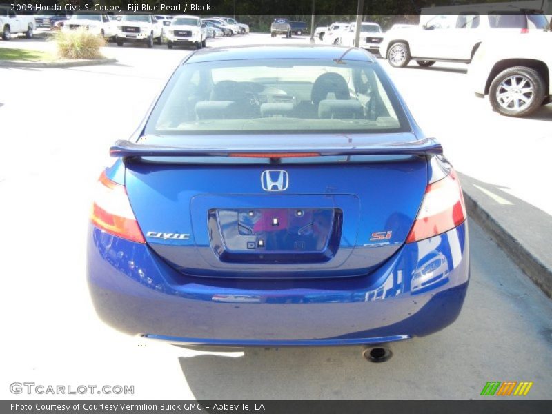 Fiji Blue Pearl / Black 2008 Honda Civic Si Coupe
