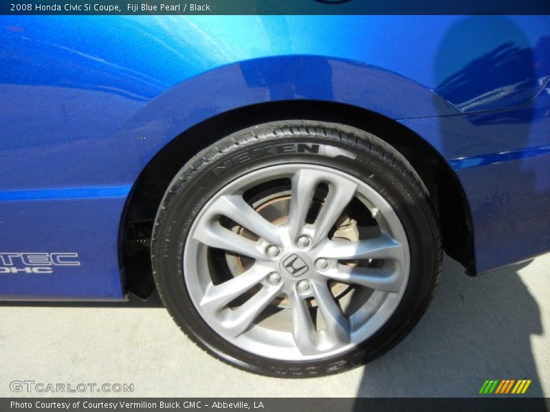 Fiji Blue Pearl / Black 2008 Honda Civic Si Coupe