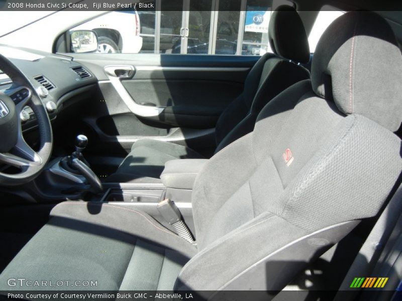 Fiji Blue Pearl / Black 2008 Honda Civic Si Coupe