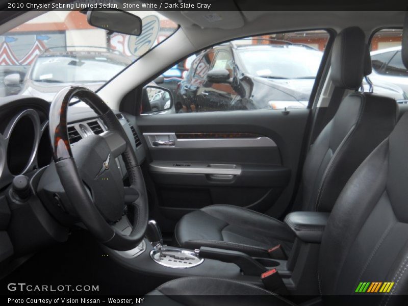 Stone White / Dark Slate Gray 2010 Chrysler Sebring Limited Sedan