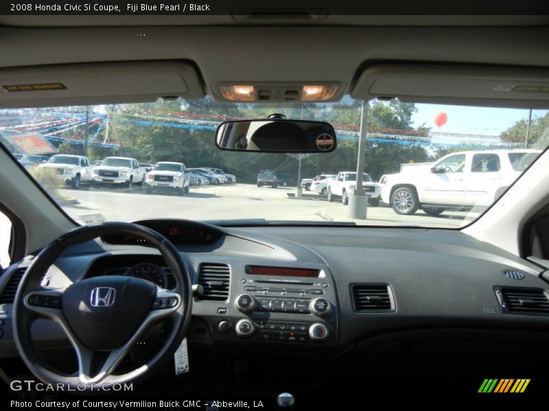 Fiji Blue Pearl / Black 2008 Honda Civic Si Coupe