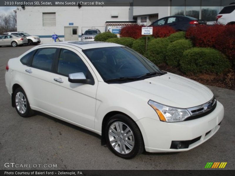 White Suede / Charcoal Black 2010 Ford Focus SEL Sedan