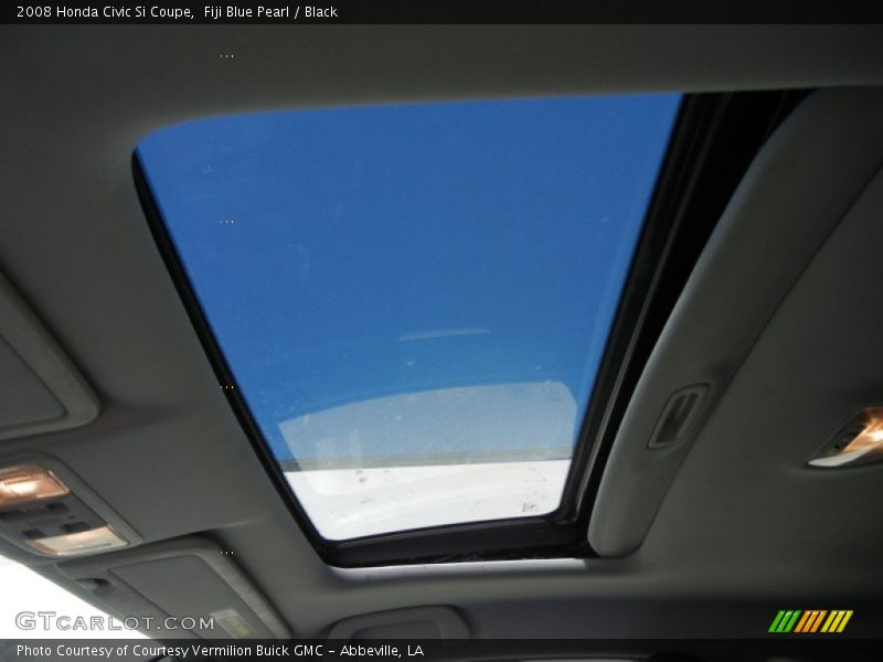 Fiji Blue Pearl / Black 2008 Honda Civic Si Coupe
