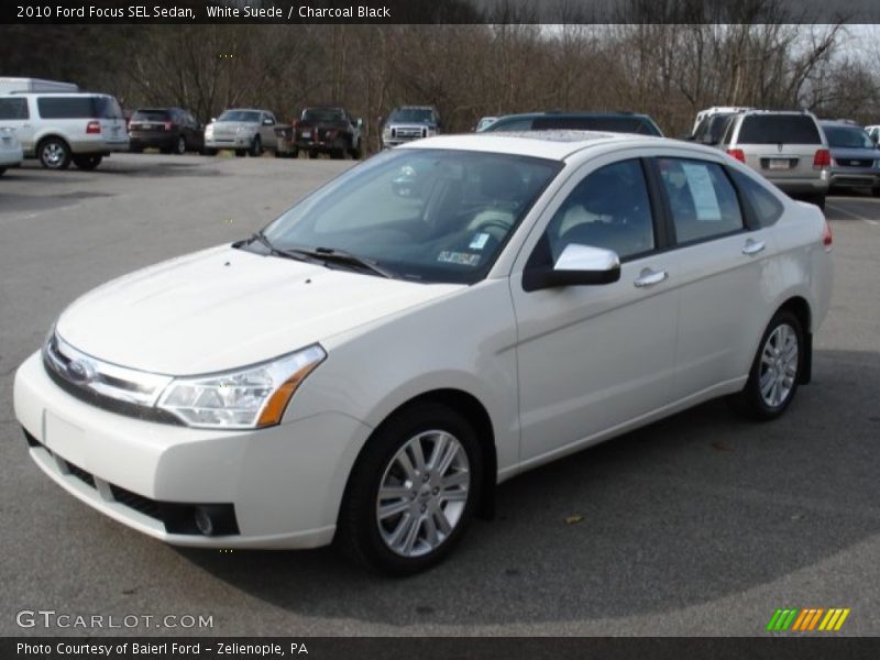 White Suede / Charcoal Black 2010 Ford Focus SEL Sedan