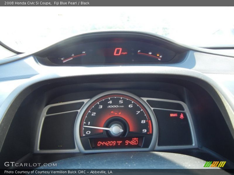 Fiji Blue Pearl / Black 2008 Honda Civic Si Coupe