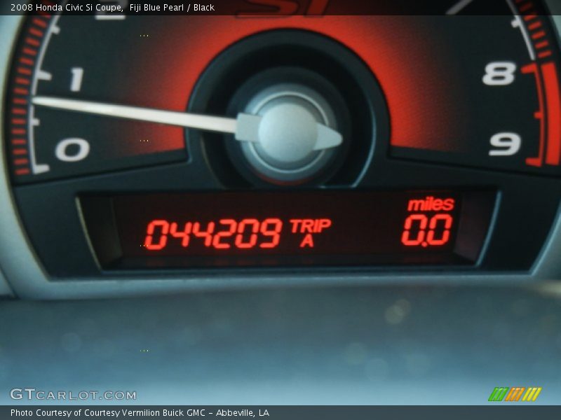 Fiji Blue Pearl / Black 2008 Honda Civic Si Coupe