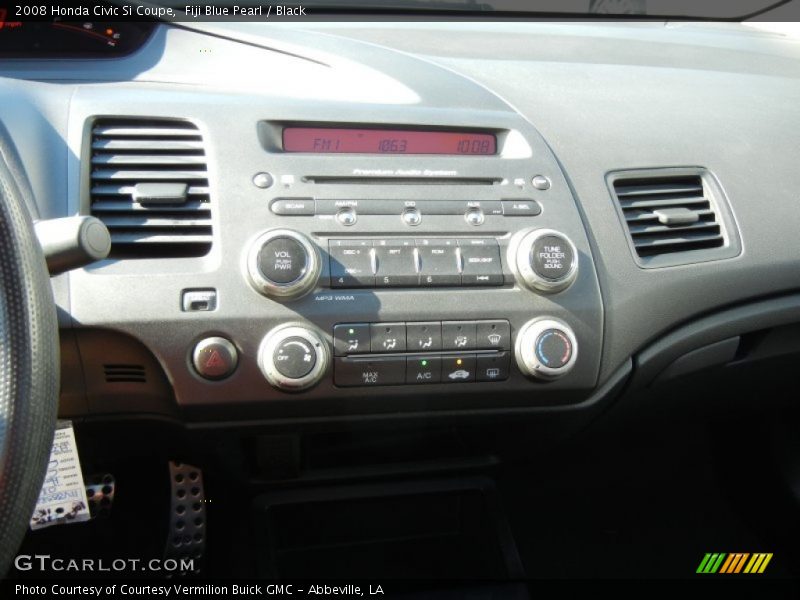 Fiji Blue Pearl / Black 2008 Honda Civic Si Coupe