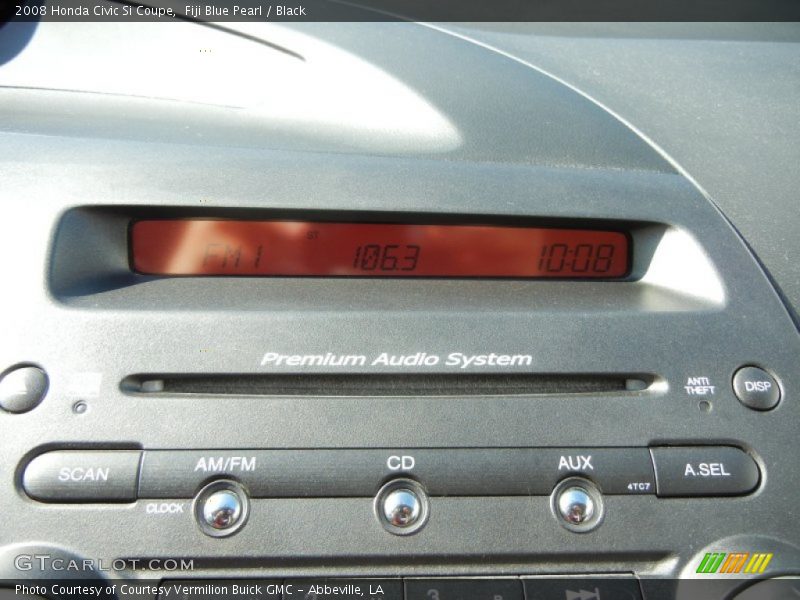 Fiji Blue Pearl / Black 2008 Honda Civic Si Coupe