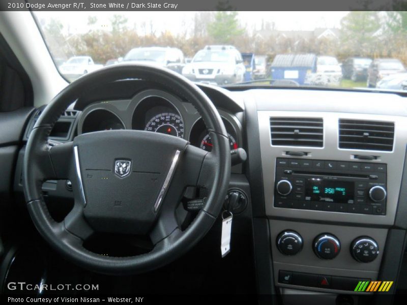 Stone White / Dark Slate Gray 2010 Dodge Avenger R/T