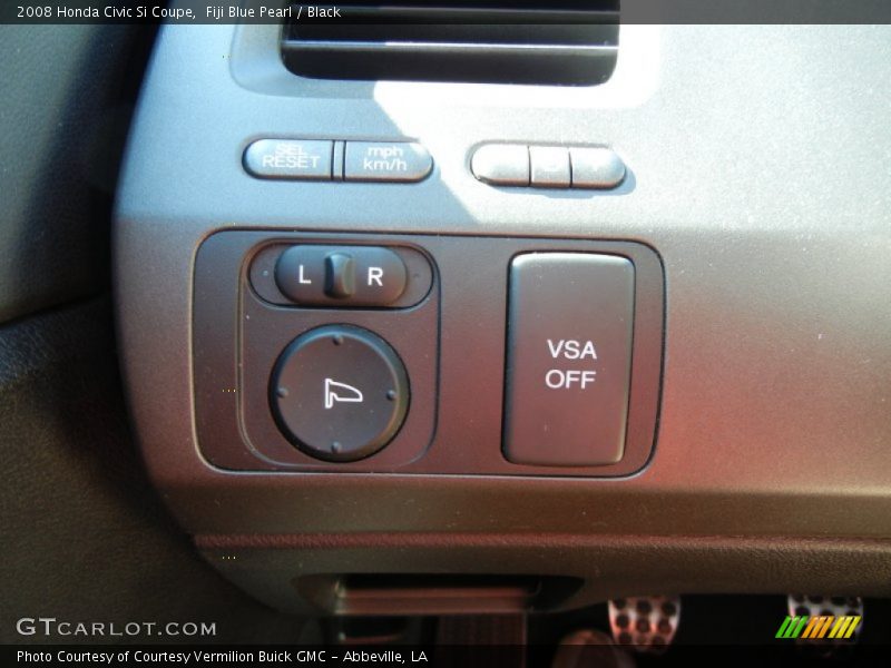 Fiji Blue Pearl / Black 2008 Honda Civic Si Coupe
