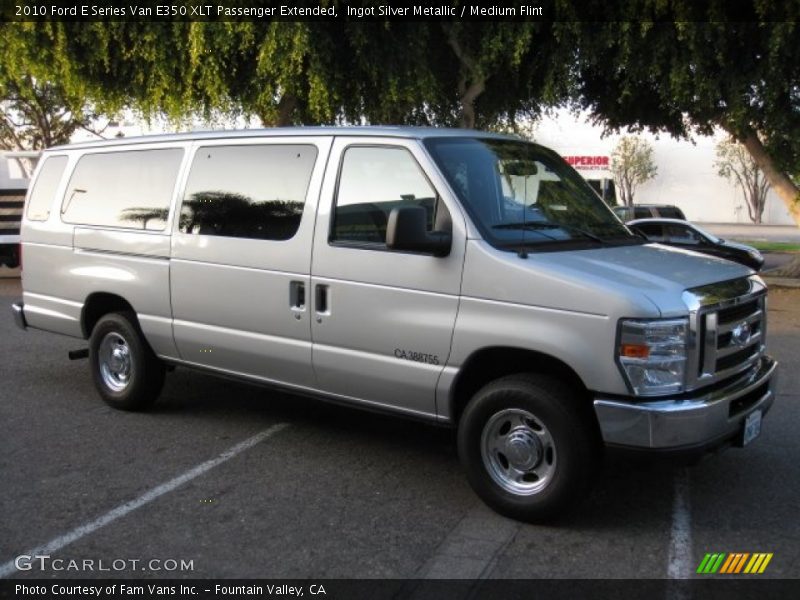Ingot Silver Metallic / Medium Flint 2010 Ford E Series Van E350 XLT Passenger Extended