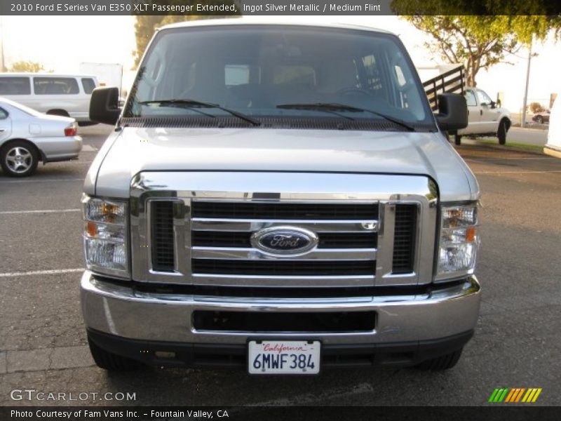 Ingot Silver Metallic / Medium Flint 2010 Ford E Series Van E350 XLT Passenger Extended