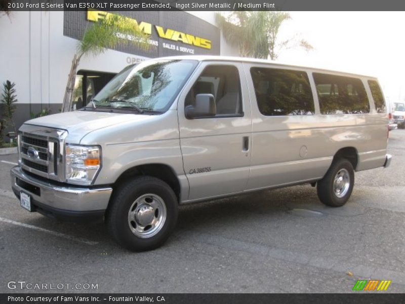 Ingot Silver Metallic / Medium Flint 2010 Ford E Series Van E350 XLT Passenger Extended