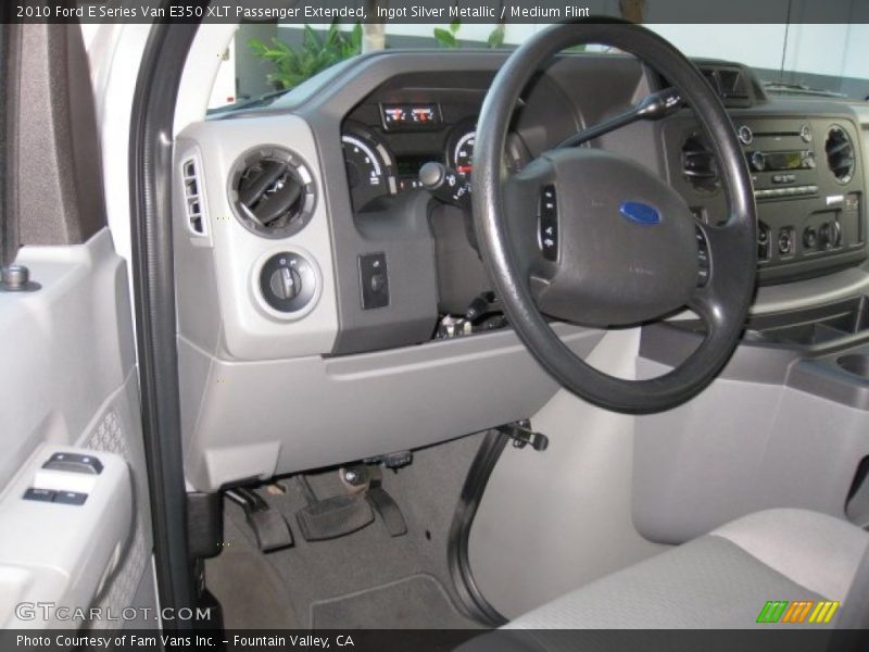 Ingot Silver Metallic / Medium Flint 2010 Ford E Series Van E350 XLT Passenger Extended
