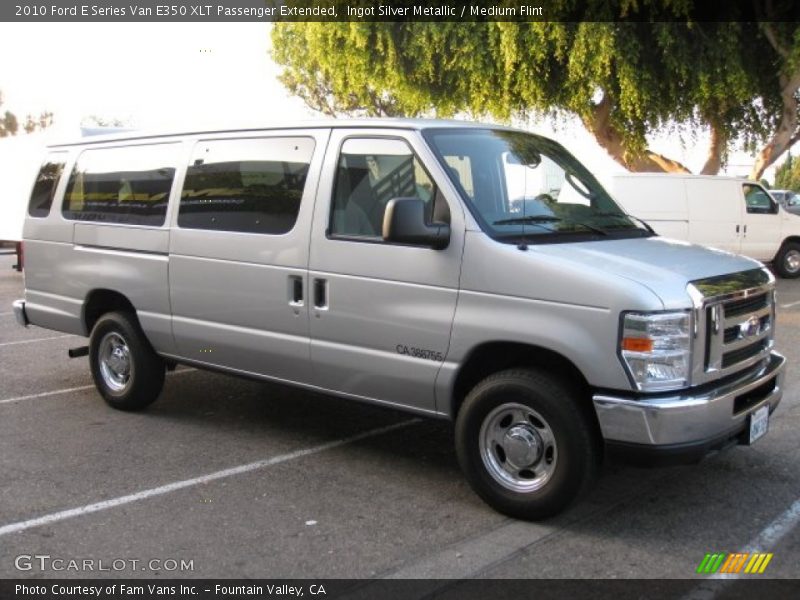 Ingot Silver Metallic / Medium Flint 2010 Ford E Series Van E350 XLT Passenger Extended