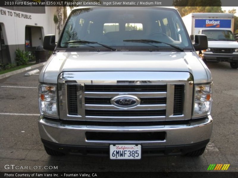 Ingot Silver Metallic / Medium Flint 2010 Ford E Series Van E350 XLT Passenger Extended
