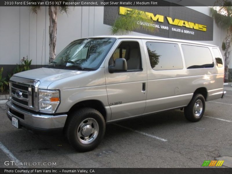 Ingot Silver Metallic / Medium Flint 2010 Ford E Series Van E350 XLT Passenger Extended