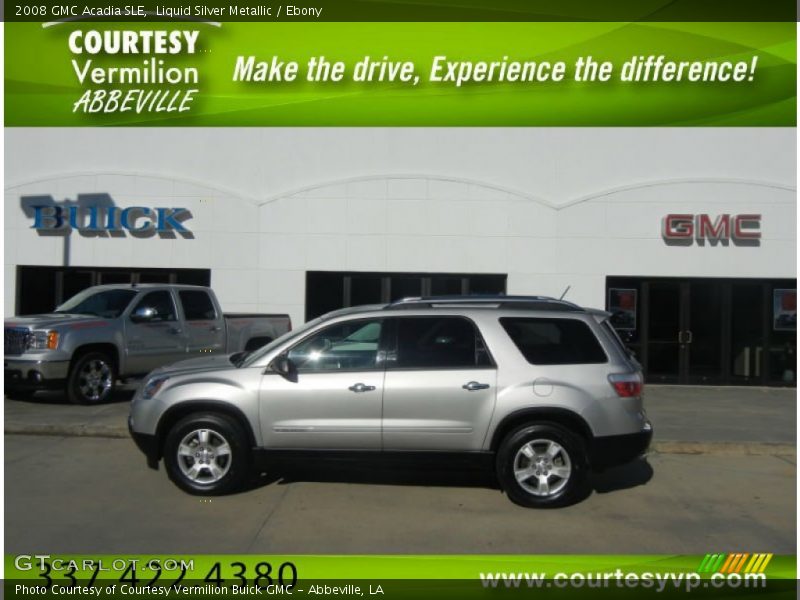 Liquid Silver Metallic / Ebony 2008 GMC Acadia SLE