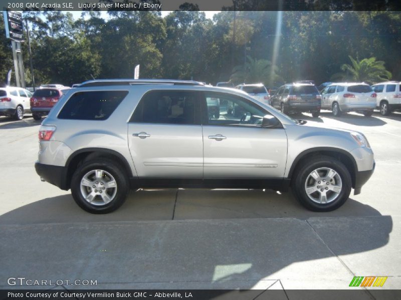 Liquid Silver Metallic / Ebony 2008 GMC Acadia SLE