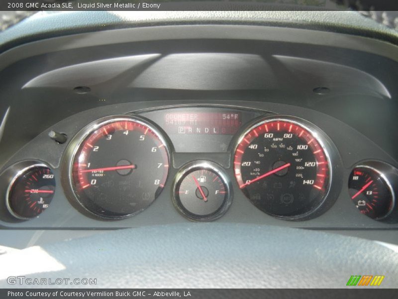 Liquid Silver Metallic / Ebony 2008 GMC Acadia SLE