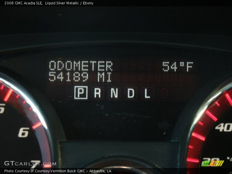 Liquid Silver Metallic / Ebony 2008 GMC Acadia SLE