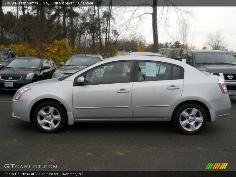 Brilliant Silver / Charcoal 2009 Nissan Sentra 2.0 S
