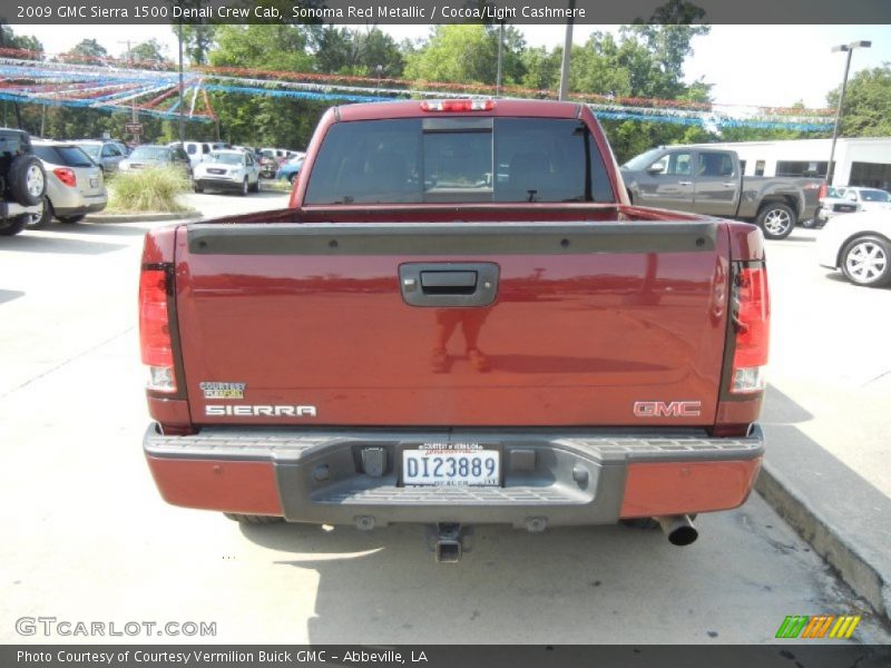 Sonoma Red Metallic / Cocoa/Light Cashmere 2009 GMC Sierra 1500 Denali Crew Cab
