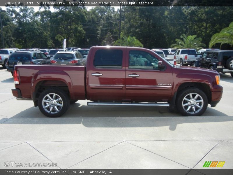 Sonoma Red Metallic / Cocoa/Light Cashmere 2009 GMC Sierra 1500 Denali Crew Cab