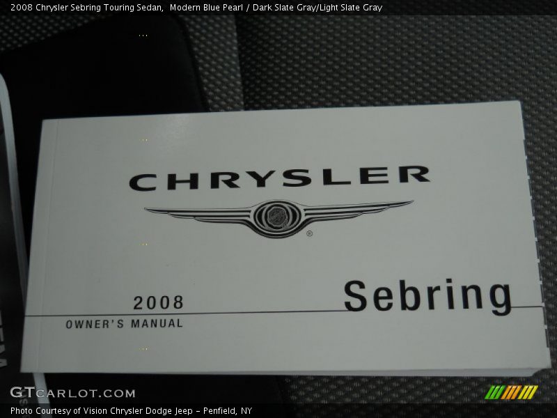 Modern Blue Pearl / Dark Slate Gray/Light Slate Gray 2008 Chrysler Sebring Touring Sedan