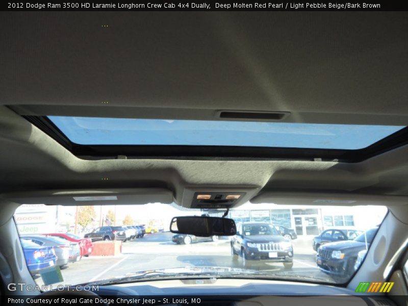 Deep Molten Red Pearl / Light Pebble Beige/Bark Brown 2012 Dodge Ram 3500 HD Laramie Longhorn Crew Cab 4x4 Dually