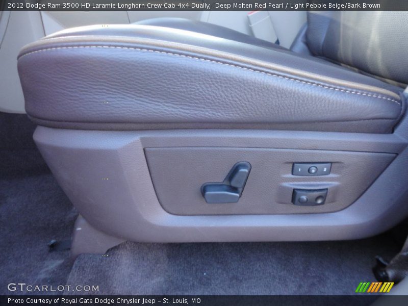 Deep Molten Red Pearl / Light Pebble Beige/Bark Brown 2012 Dodge Ram 3500 HD Laramie Longhorn Crew Cab 4x4 Dually