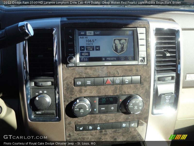 Deep Molten Red Pearl / Light Pebble Beige/Bark Brown 2012 Dodge Ram 3500 HD Laramie Longhorn Crew Cab 4x4 Dually