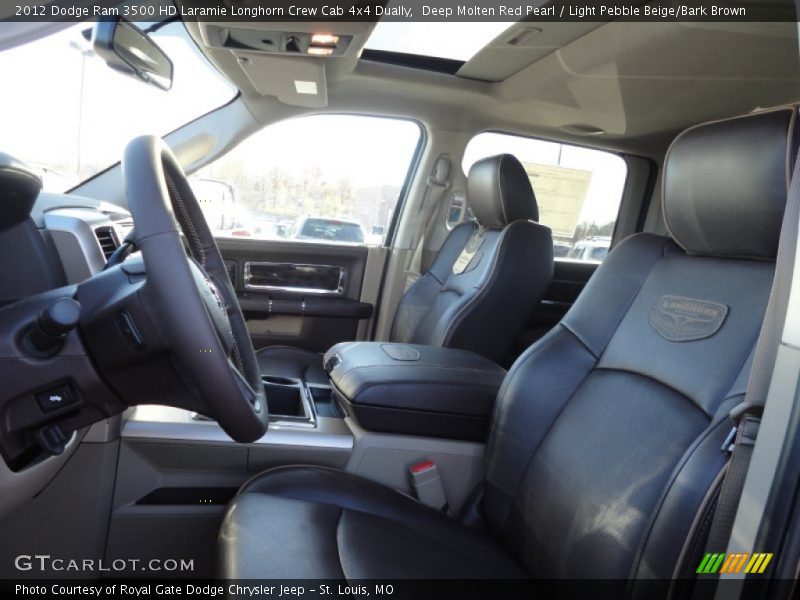 Deep Molten Red Pearl / Light Pebble Beige/Bark Brown 2012 Dodge Ram 3500 HD Laramie Longhorn Crew Cab 4x4 Dually