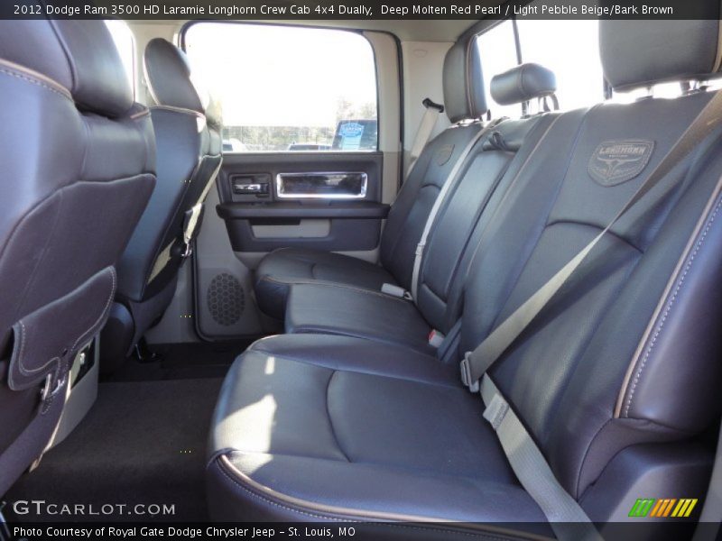 Deep Molten Red Pearl / Light Pebble Beige/Bark Brown 2012 Dodge Ram 3500 HD Laramie Longhorn Crew Cab 4x4 Dually