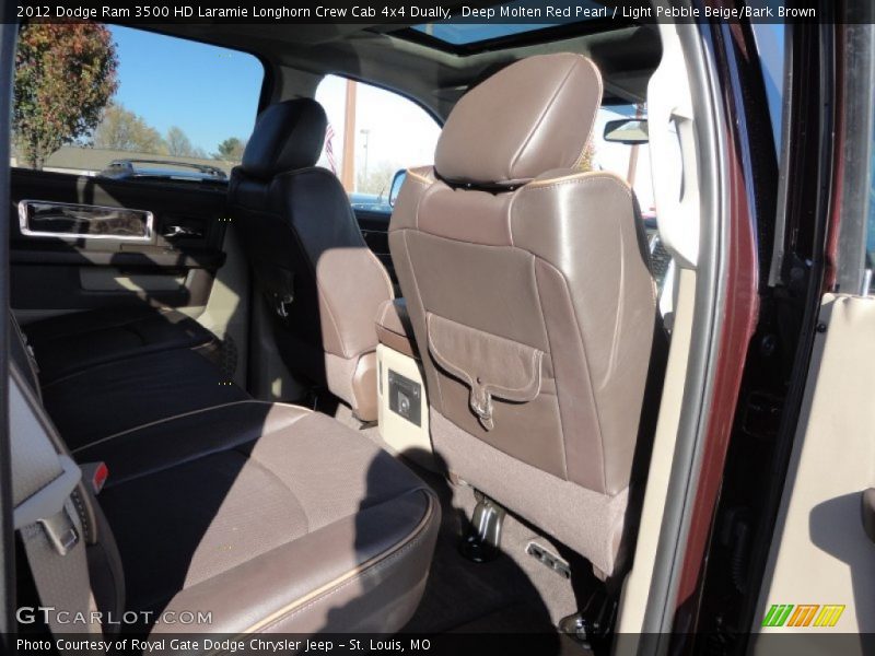 Deep Molten Red Pearl / Light Pebble Beige/Bark Brown 2012 Dodge Ram 3500 HD Laramie Longhorn Crew Cab 4x4 Dually