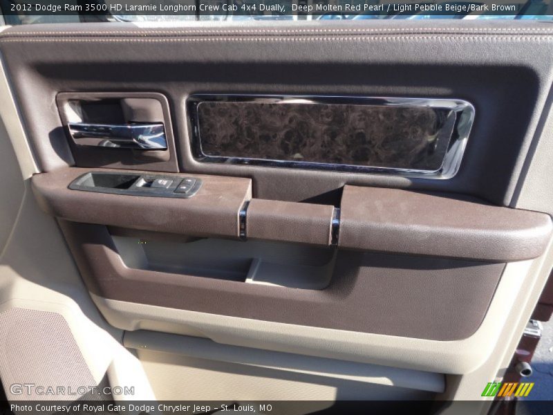 Deep Molten Red Pearl / Light Pebble Beige/Bark Brown 2012 Dodge Ram 3500 HD Laramie Longhorn Crew Cab 4x4 Dually