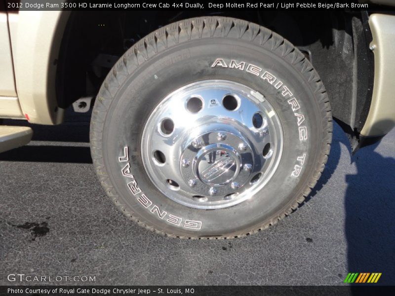 Deep Molten Red Pearl / Light Pebble Beige/Bark Brown 2012 Dodge Ram 3500 HD Laramie Longhorn Crew Cab 4x4 Dually