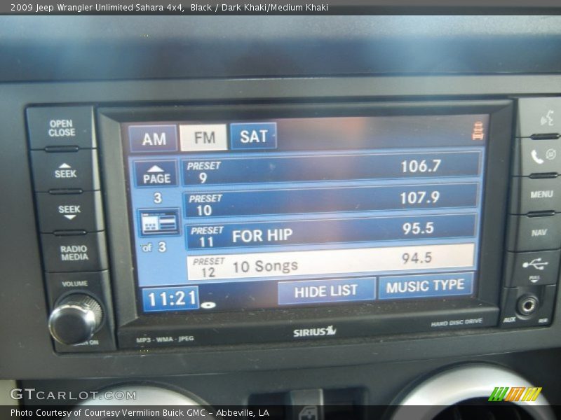 Black / Dark Khaki/Medium Khaki 2009 Jeep Wrangler Unlimited Sahara 4x4