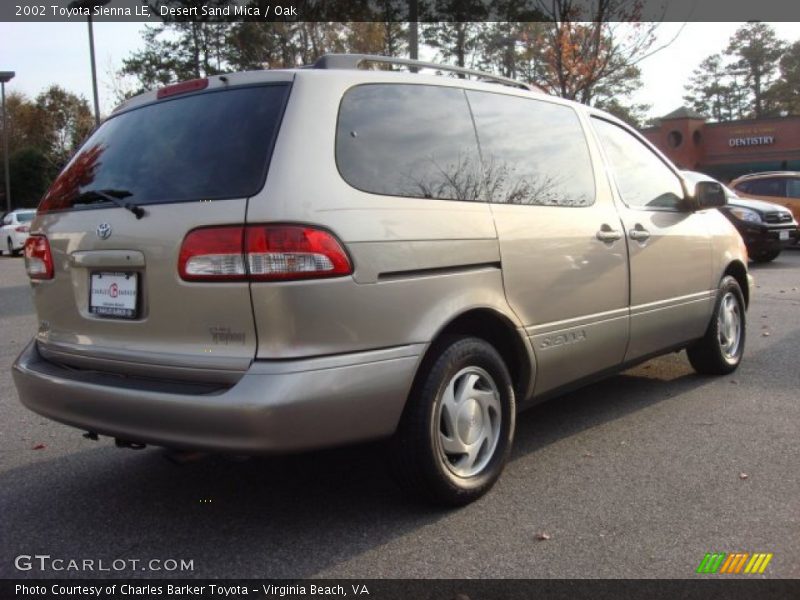 Desert Sand Mica / Oak 2002 Toyota Sienna LE