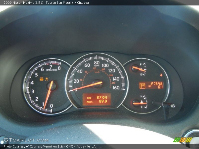 Tuscan Sun Metallic / Charcoal 2009 Nissan Maxima 3.5 S