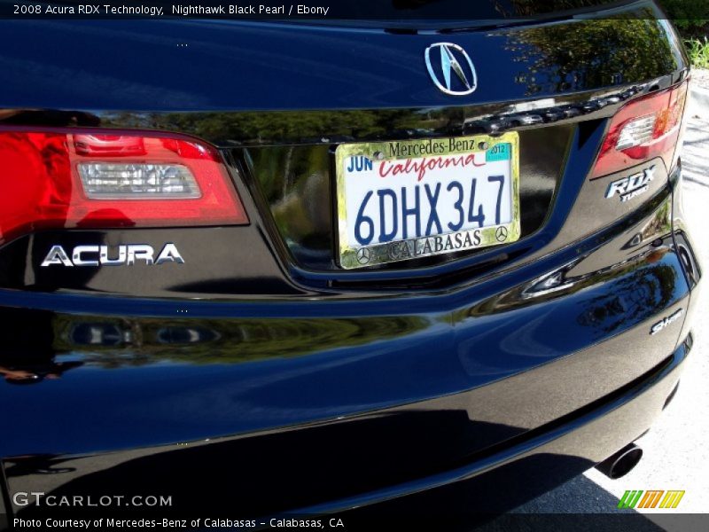 Nighthawk Black Pearl / Ebony 2008 Acura RDX Technology
