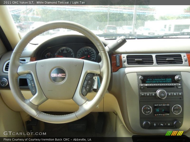 White Diamond Tintcoat / Light Tan 2011 GMC Yukon SLT