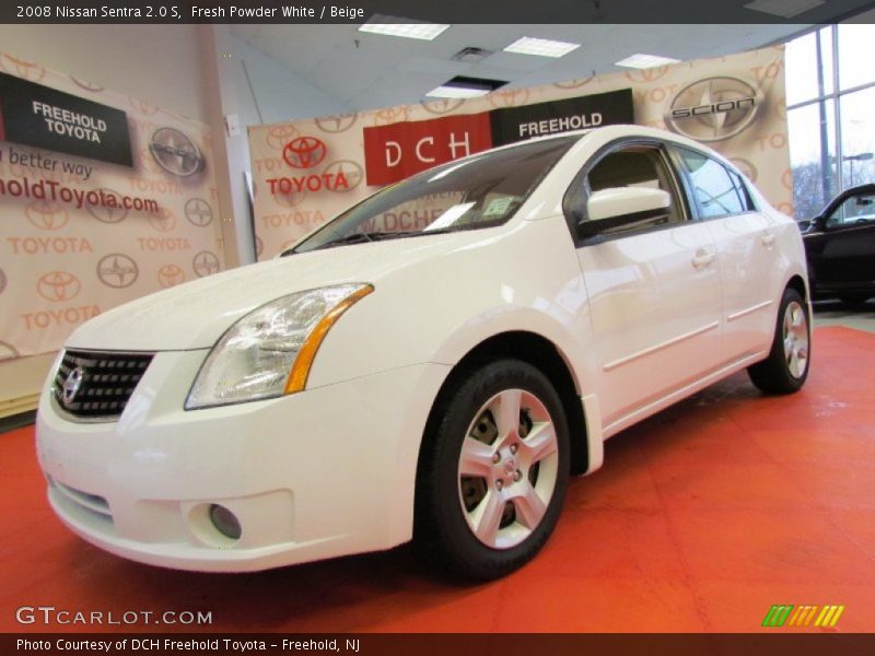 Fresh Powder White / Beige 2008 Nissan Sentra 2.0 S