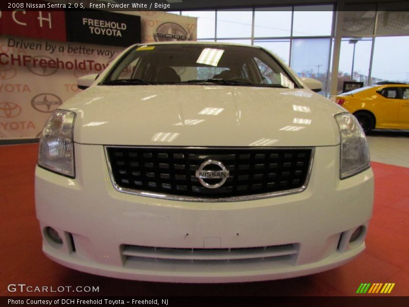 Fresh Powder White / Beige 2008 Nissan Sentra 2.0 S