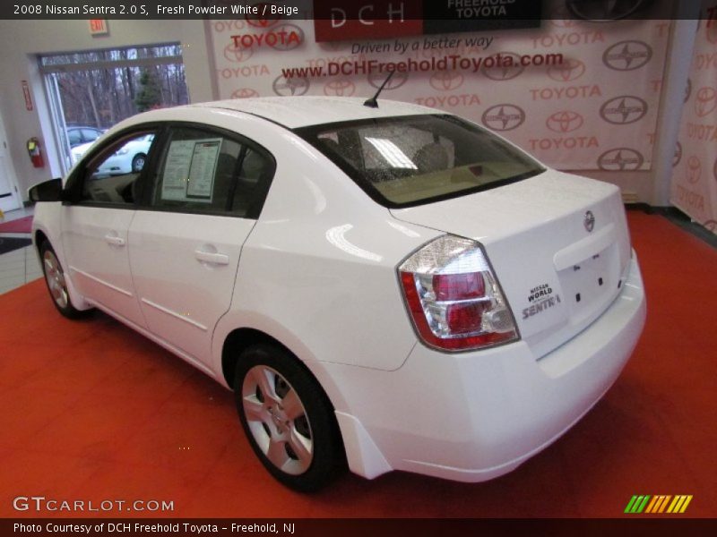 Fresh Powder White / Beige 2008 Nissan Sentra 2.0 S