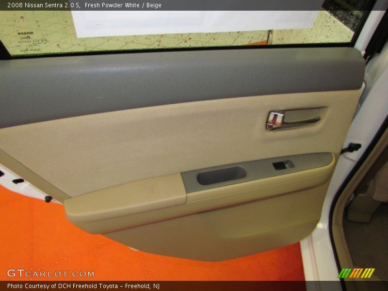 Fresh Powder White / Beige 2008 Nissan Sentra 2.0 S