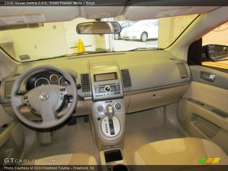 Fresh Powder White / Beige 2008 Nissan Sentra 2.0 S