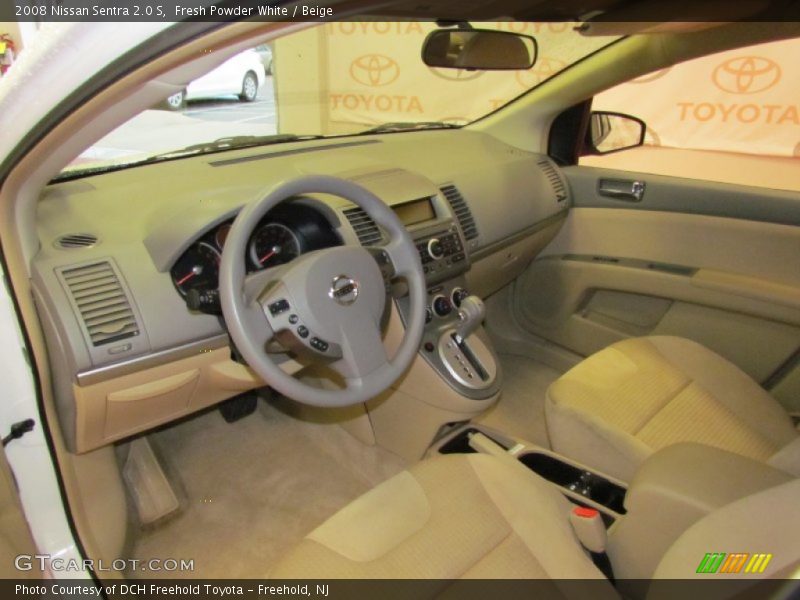 Fresh Powder White / Beige 2008 Nissan Sentra 2.0 S