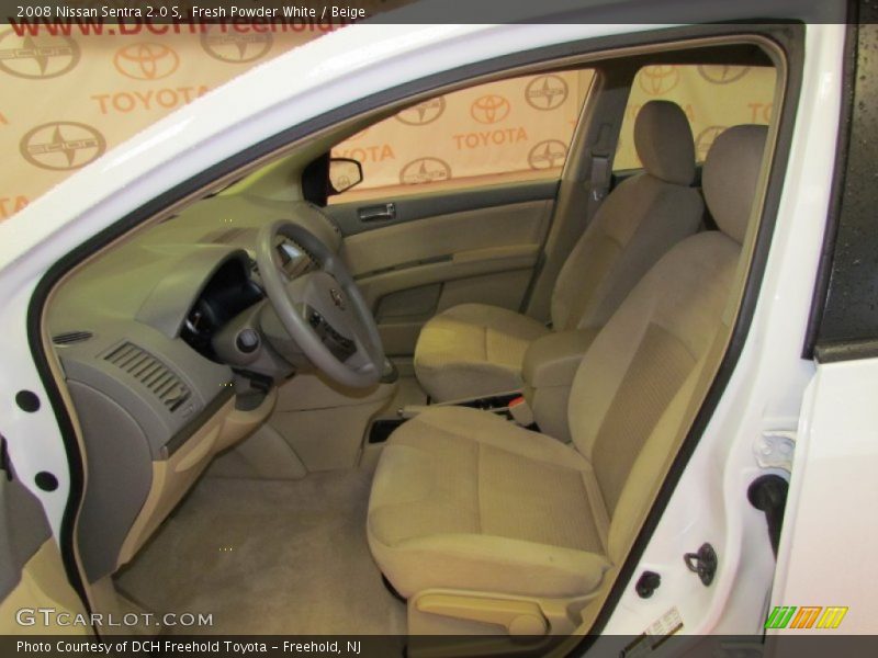Fresh Powder White / Beige 2008 Nissan Sentra 2.0 S
